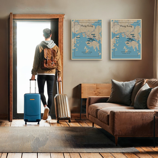 Hong Kong Airbnb Tourist Poster in Road Trip - Street Map 10