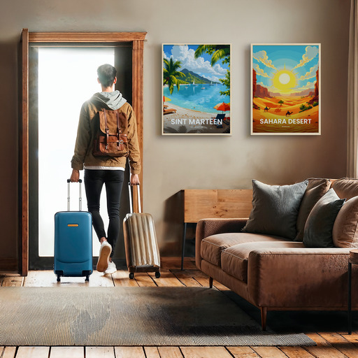 Sint Maarten Travel Print - Vintage Travel Art Poster 11