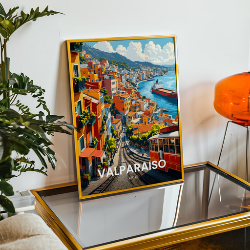 Valparaiso Travel Print - Vintage Travel Art Poster 9