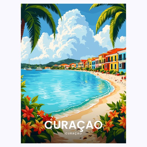 Curaçao Travel Print - Vintage Travel Art Poster 6