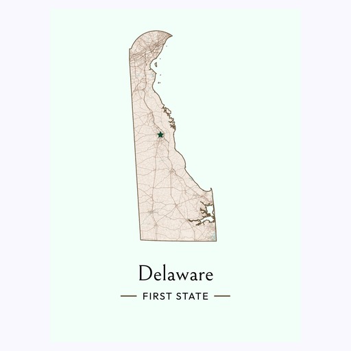 Delaware State Poster - Boundary Map 6