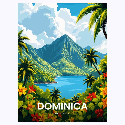 Dominica Travel Print - Vintage Travel Art Poster 6