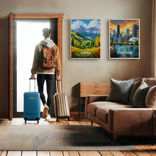 Summer in Aspen Travel Print - Vintage Travel Art Poster 11