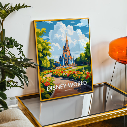 Disney World Travel Print - Vintage Travel Art Poster 9