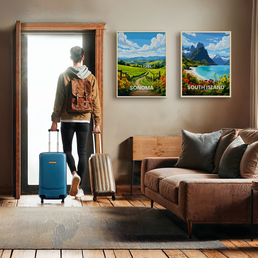 Sonoma Travel Print - Vintage Travel Art Poster 11