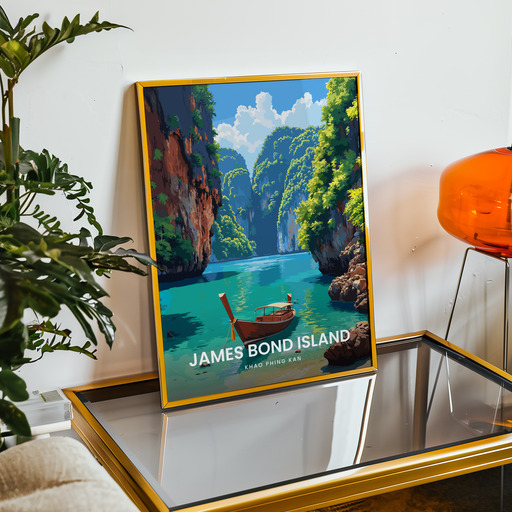 James Bond Island Travel Print - Vintage Travel Art Poster 9