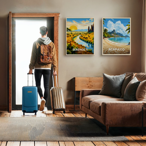 Serengeti Travel Print - Vintage Travel Art Poster 11