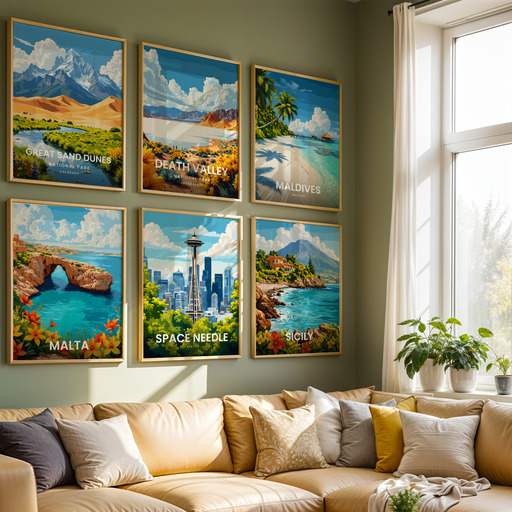 Space Needle Travel Print - Vintage Travel Art Poster 7