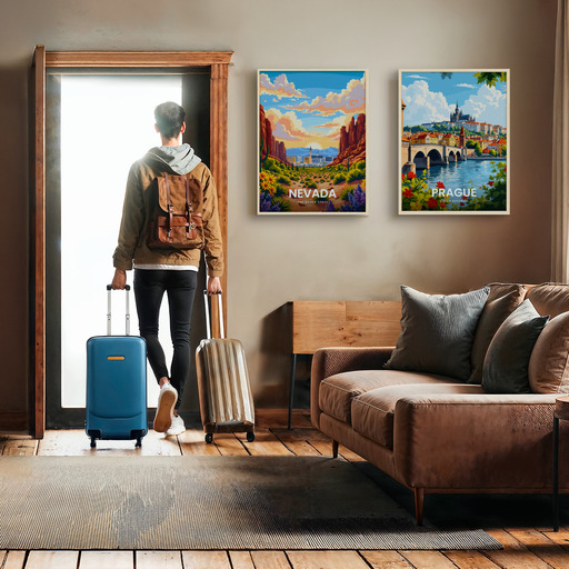 Nevada Travel Print - Vintage Travel Art Poster 11