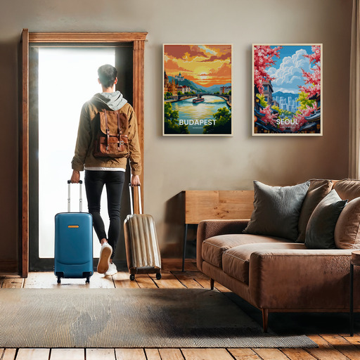 Budapest Travel Print - Vintage Travel Art Poster 11