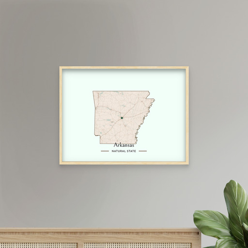 Arkansas State Poster - Boundary Map 8