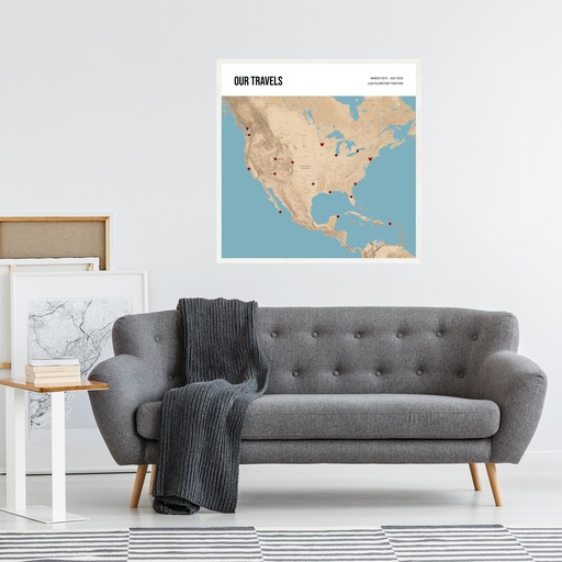 The Places We Have Been Together Poster - Terrain Map 11