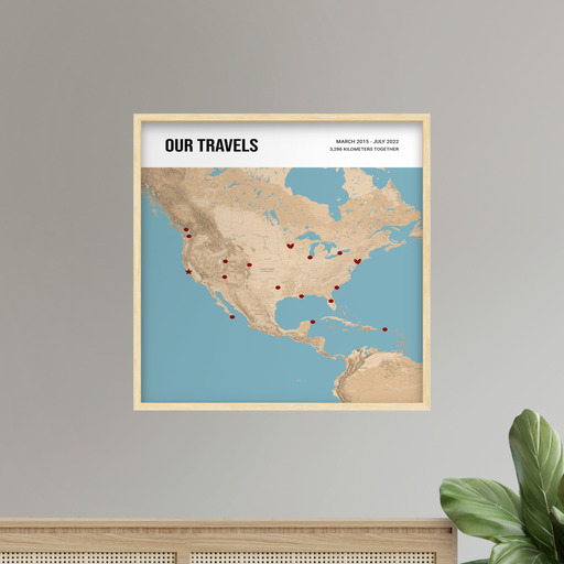 The Places We Have Been Together Poster - Terrain Map 8