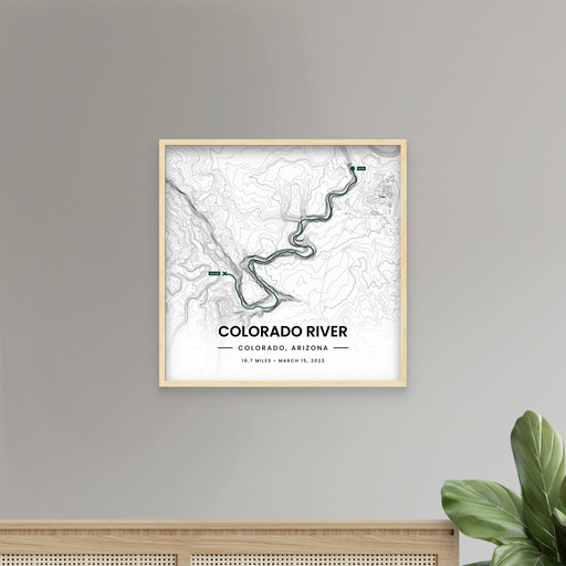 Rafting Trip to the Colorado River Poster - Route Map 10