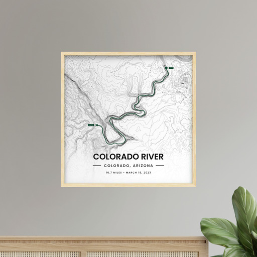 Rafting Trip to the Colorado River Poster - Route Map 9