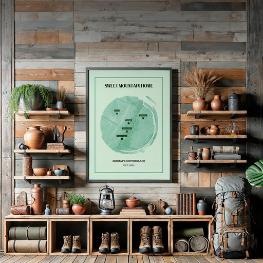 Our Mountain Home Poster - Topo Map 1 10