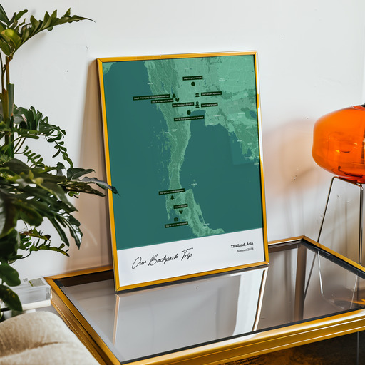 My Backpacking Trip Poster - Terrain Map 11