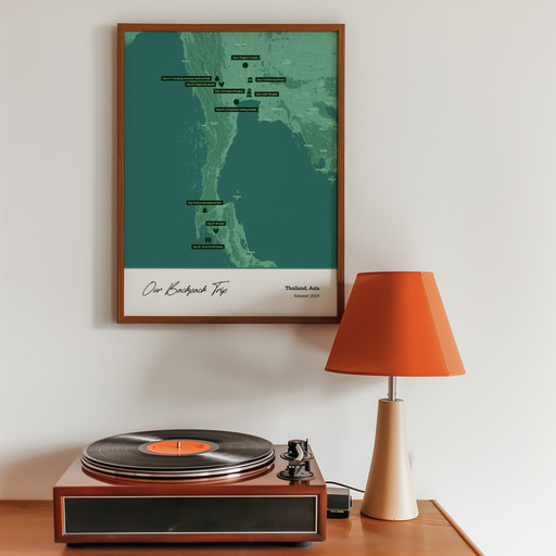 My Backpacking Trip Poster - Terrain Map 9