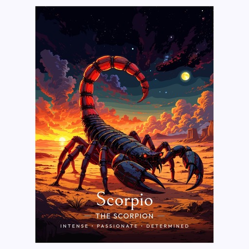 Scorpio in Enchanted Surrealism Print - Custom Zodiac Sign Poster 6