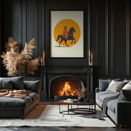 The Chariot in Vibrant Grunge Print - Custom Tarot Card Poster 10