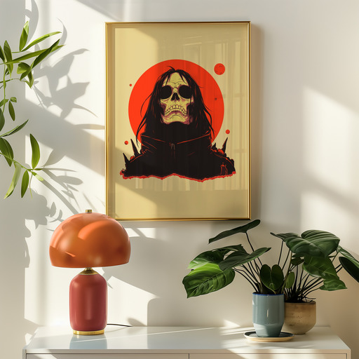 Death in Vibrant Grunge Print - Custom Tarot Card Poster 9
