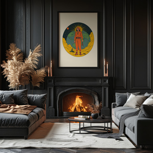 The World in Vibrant Grunge Print - Custom Tarot Card Poster 10