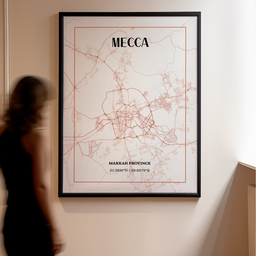 Mecca Poster - Street Map 10