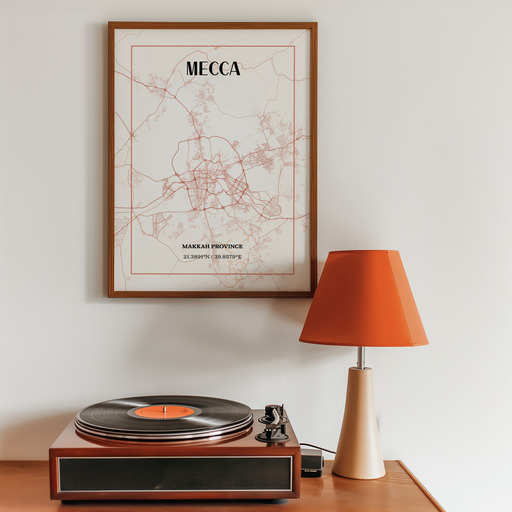 Mecca Poster - Street Map 9