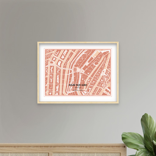 Dam Square Poster - Street Map 9