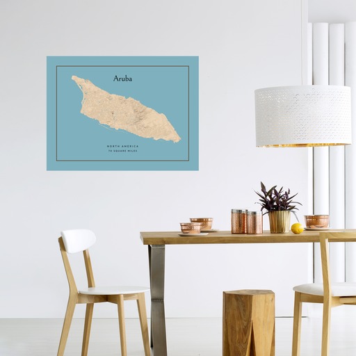 Island of Aruba Map Poster 11