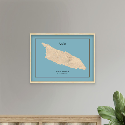 Island of Aruba Map Poster 8