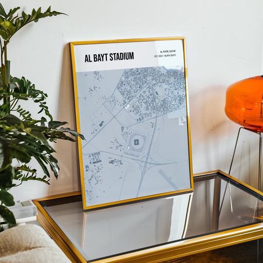 Al Bayt Stadium Poster - Street Map 11