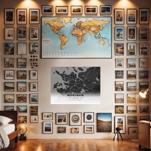 Reykjavik in Dark Poster - Street Map 8