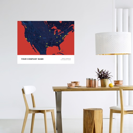 Our North America Locations Map Poster - Street Map 11