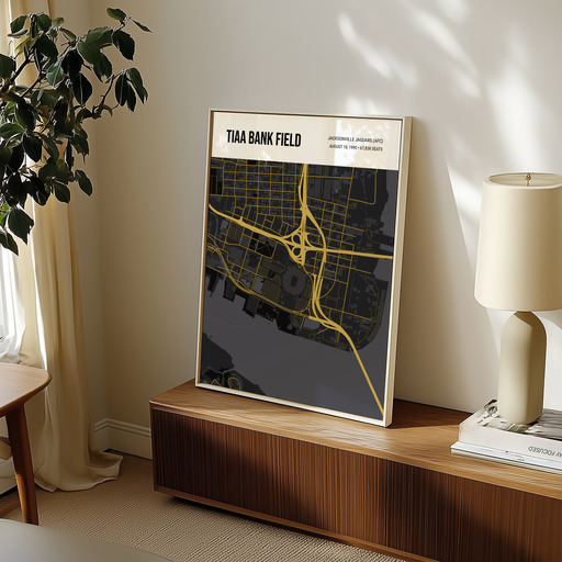 Jacksonville Jaguars Stadium Poster - Street Map 11