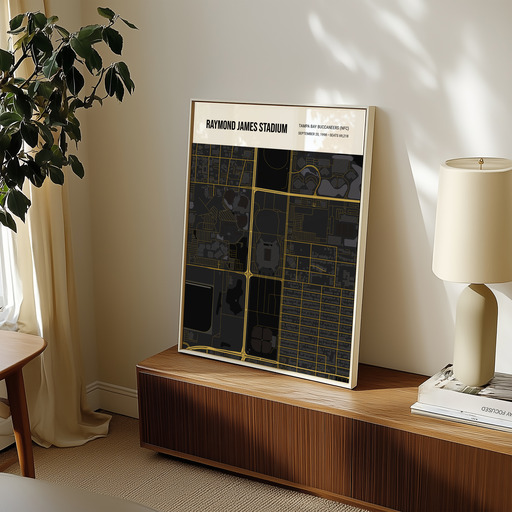 Tampa Bay Buccaneers Stadium Poster - Street Map 11