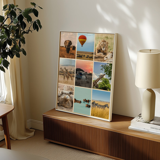 African Safari Poster - Photo Collage Print 10