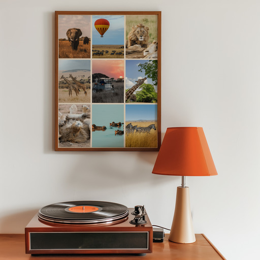 African Safari Poster - Photo Collage Print 11