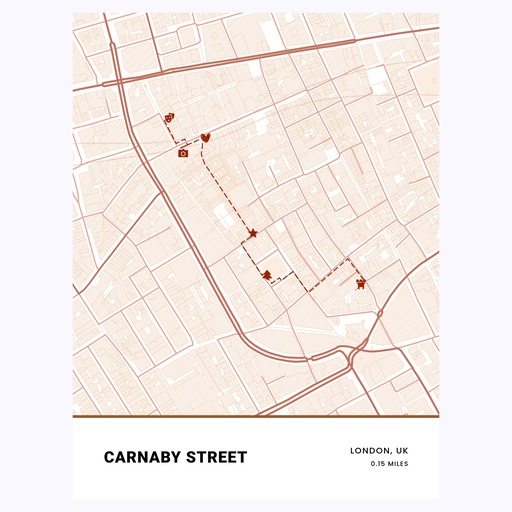 Carnaby Street Poster - Street Map 6
