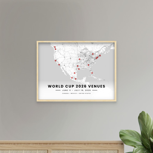 World Cup 2026 Venues Poster - Street Map 9