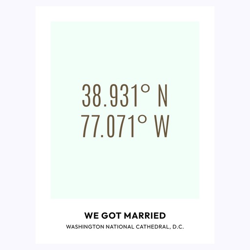 Where We Got Married Poster - Coordinates 6
