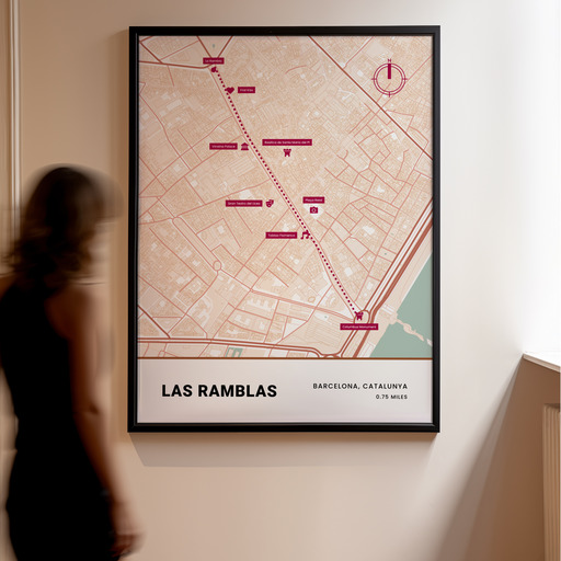 Las Ramblas Poster - Street Map 11