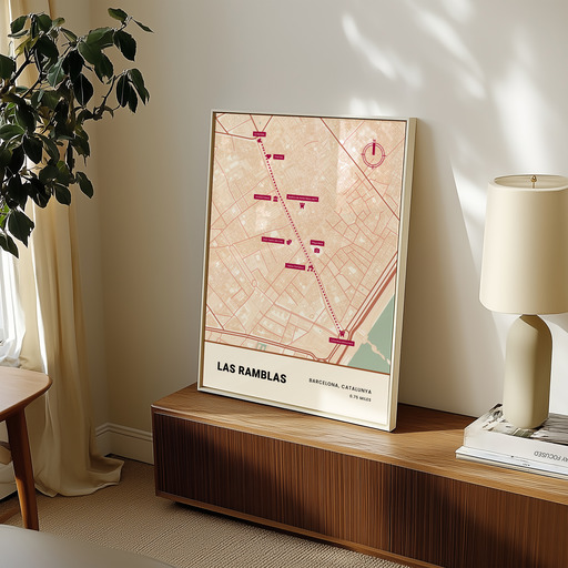 Las Ramblas Poster - Street Map 9