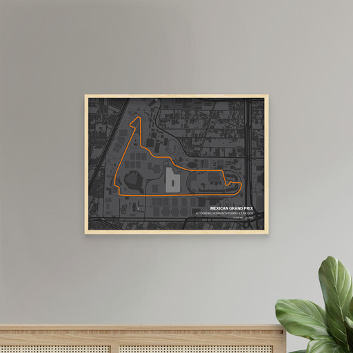 Mexican Grand Prix Poster - Track Map 9