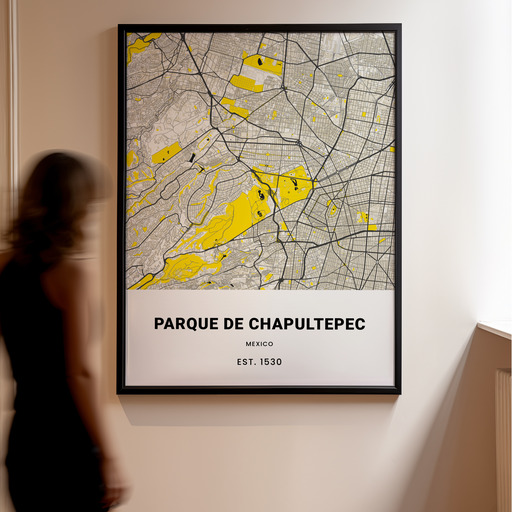 Parque de Chapultepec Poster - Street Map 10