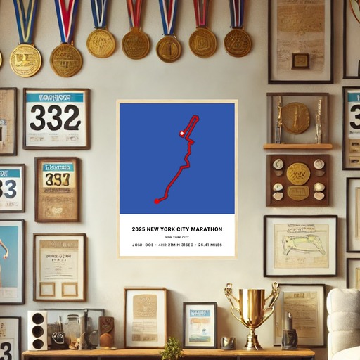 Minimalist 2025 New York City Marathon Poster 10