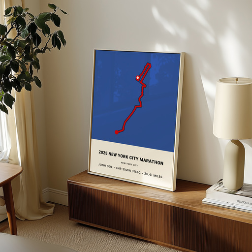 Minimalist 2025 New York City Marathon Poster 11