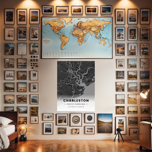 Charleston in Dark Poster - Street Map 8