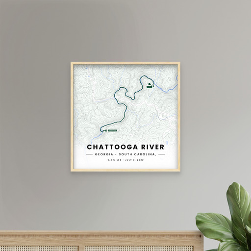 Rafting Trip to the Chattooga River Poster - Route Map 10