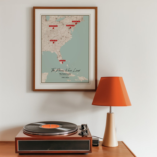 The Places We Lived In Poster - Street Map 11